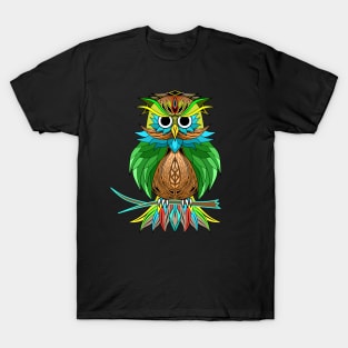 Owl Mandala Color Full T-Shirt